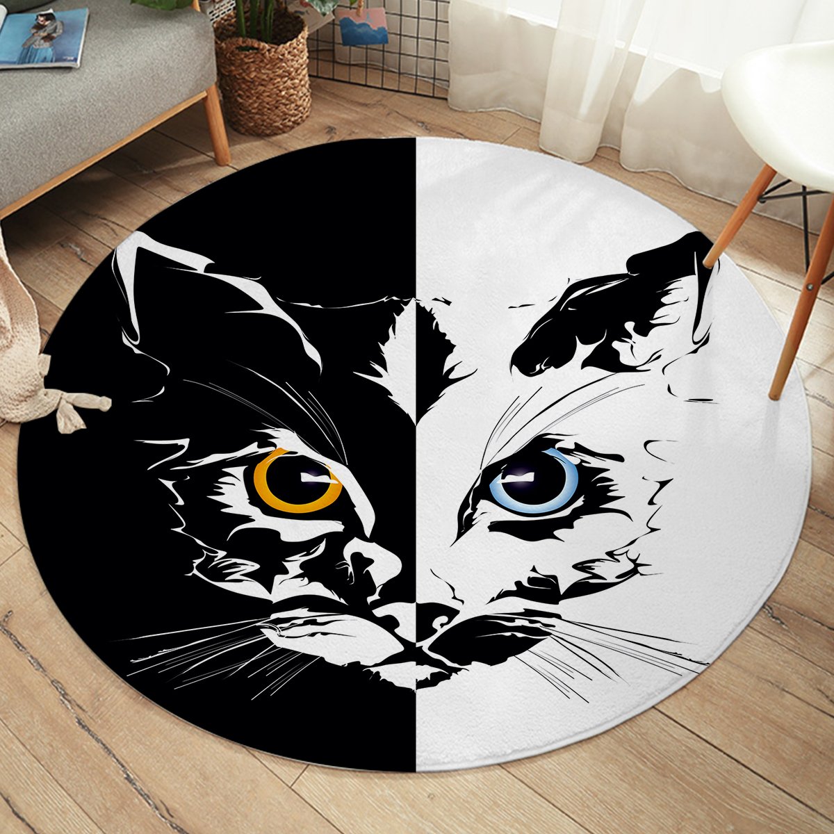 Contrast Cat SW2405 Round Rug