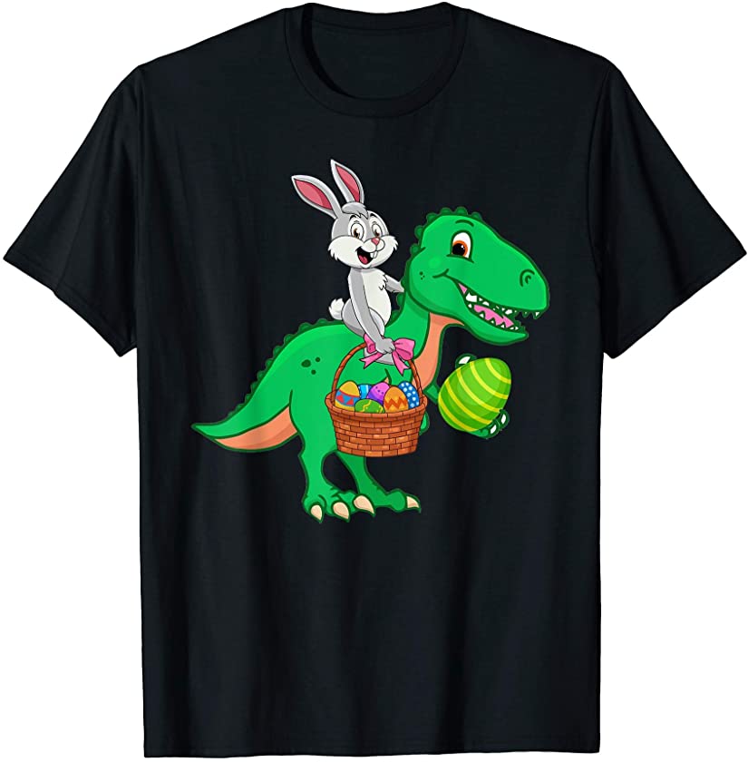 Cute Bunny Riding T-rex Happy Easter T-rex Lover Gifts T-Shirt