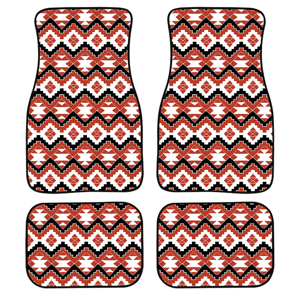 Native American Indian Pattern Print Front And Back Car Floor Mats, Front Car Mat