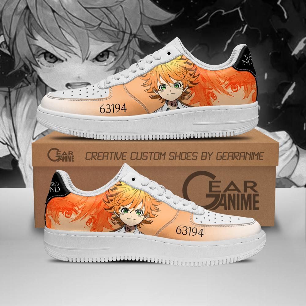 Emma The Promised Neverland Air Force Shoes Sneakers Custom Anime