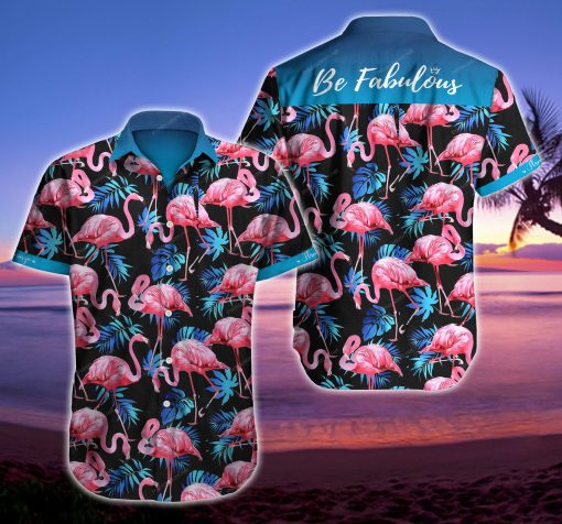 Tlab Flamingo Hawaiian Shirts For Men Ha111238