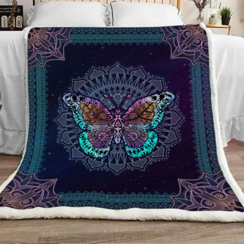 Butterfly Sherpa Blanket JR2102 70O59