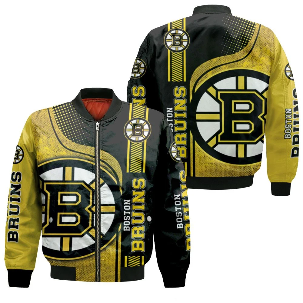 Boston Bruins 3D Jersey Bomber Jacket