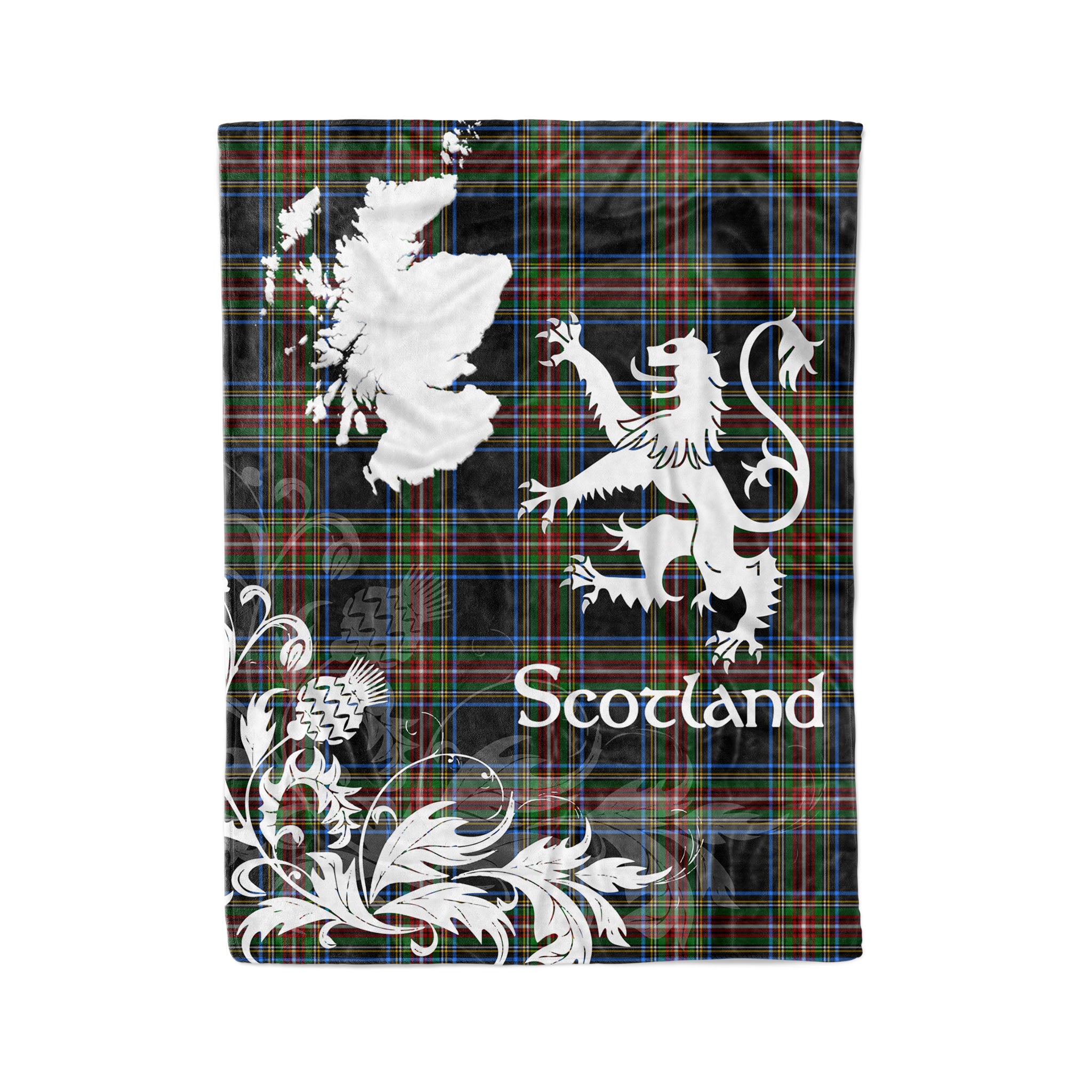 Tartan Plaid Fleece Blanket Tartan Blanket Thistle And Lion Scottish Clan Lyle Plaid Blanket