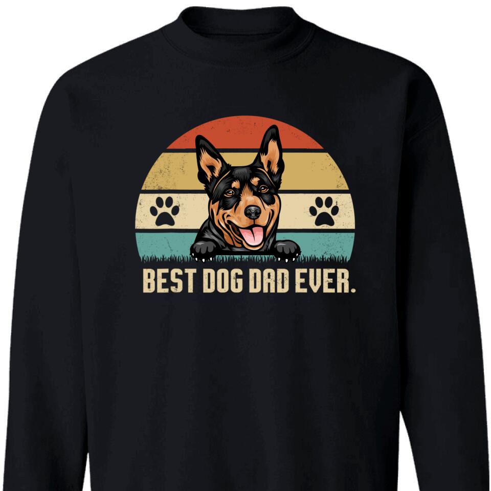 Best Dog Dad Ever, Personalized Sweatshirt For Dog Lover – Trending Personalized