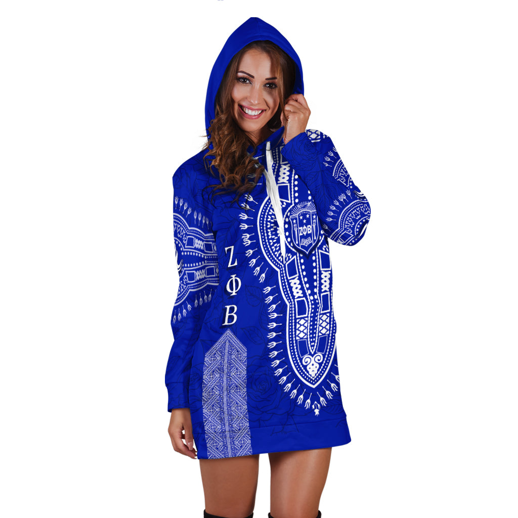 Zeta Phi Beta Personalized Hoodie Dress Zphib Dashiki Design Lt7