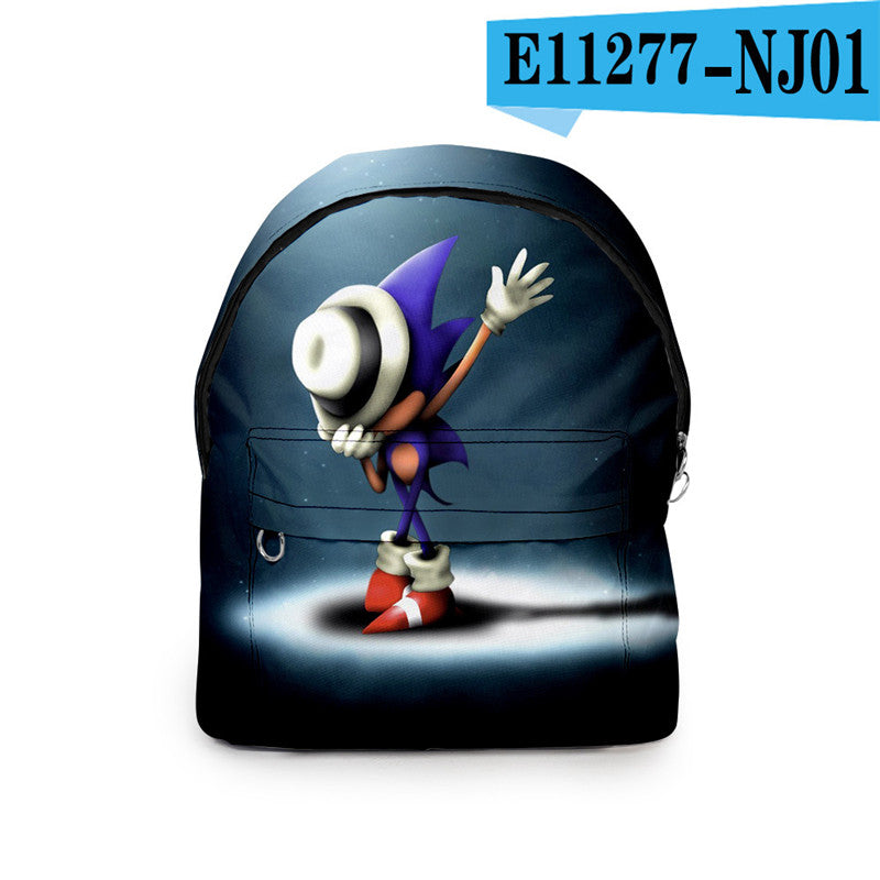 Sonic The Hedgehog 3D Oxford Backpack College Reduces Student Load Backpack