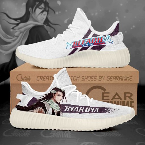 Byakuya Kuchiki Shoes Bleach Custom Anime  Personalized Name Yeezy Sneakers