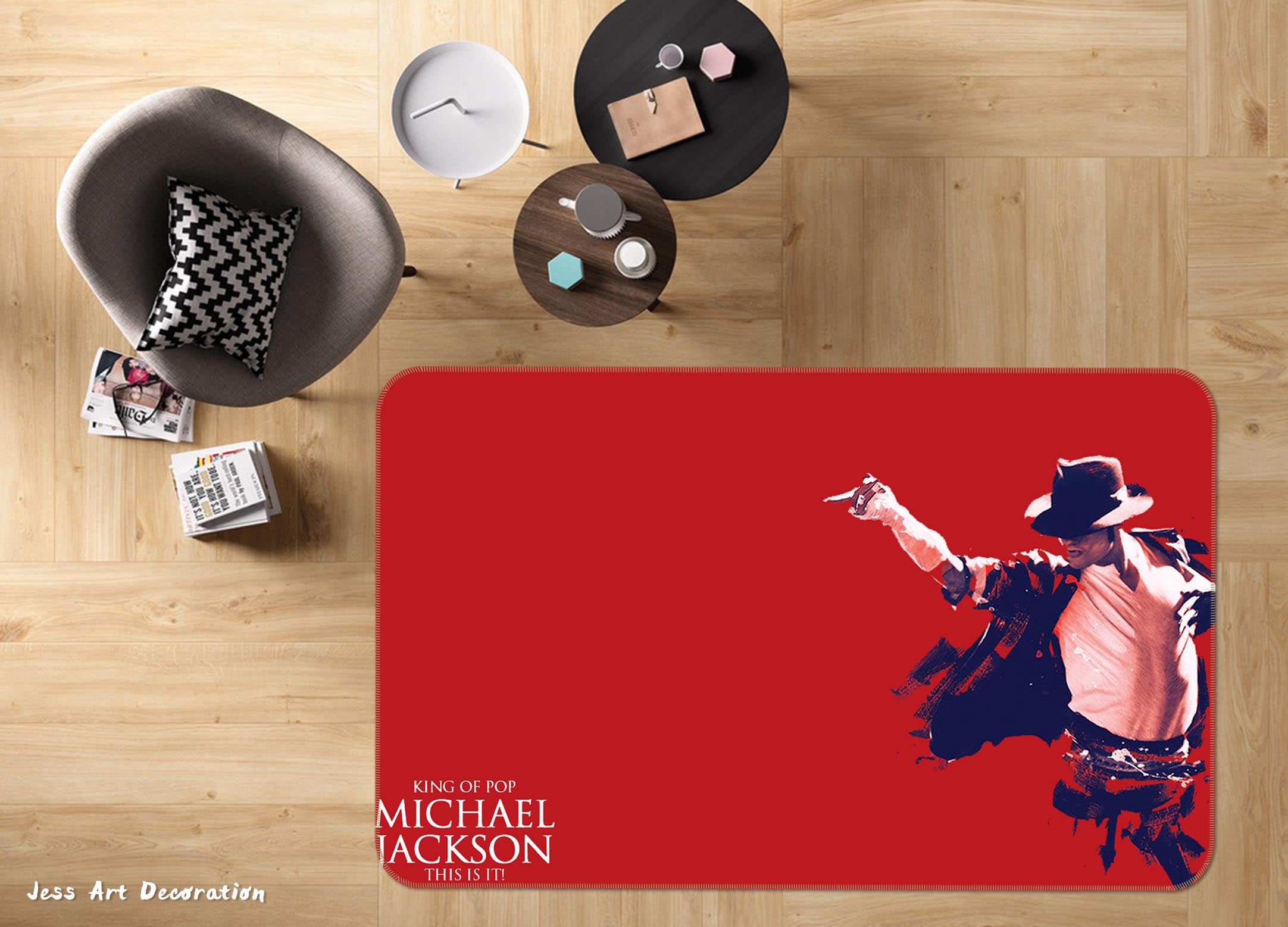 3D Michael Jackson Non-Slip Rug Mat 139