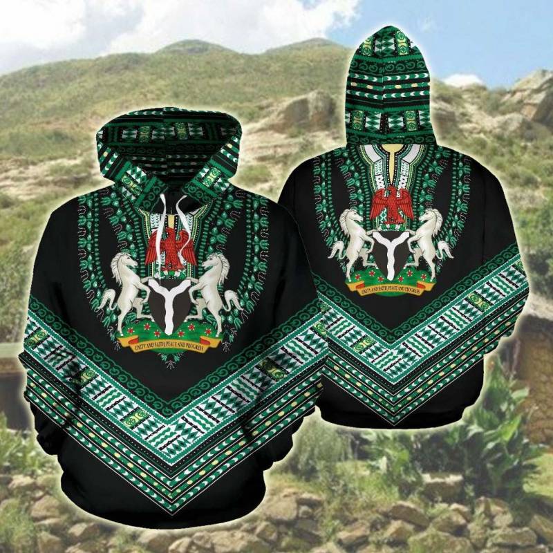 Nigerian Dashiki All Over Print Hoodies