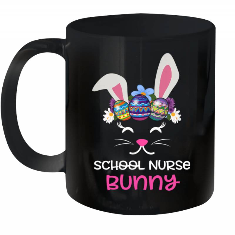 School Nurse Bunny Face Egg Costume Easter Day Gift Mug