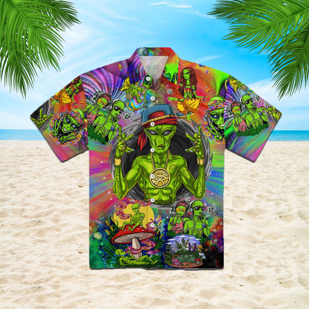 Alien Hippie Hawaii Shirt For Men And Women Ha88025