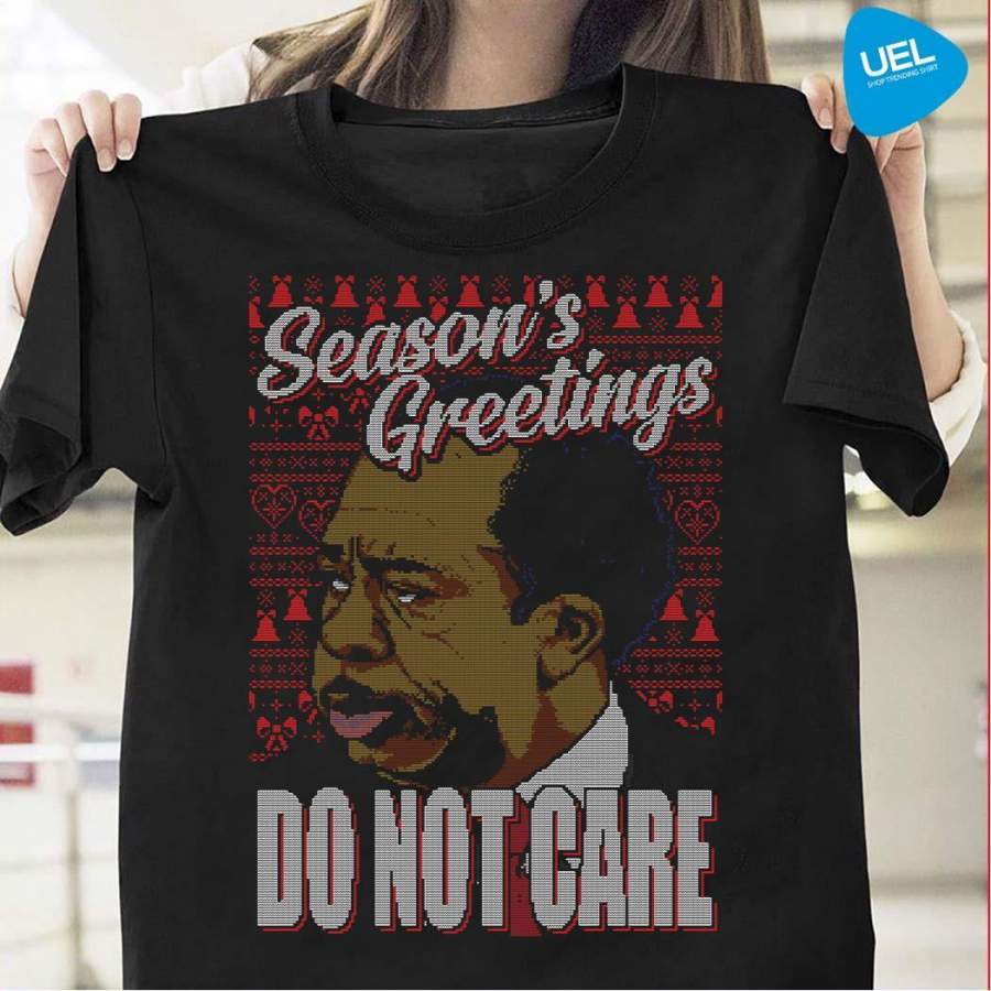 Stanley Hudson Season’s Greetings Do Not Care Ugly Christmas Sweater by globalteeshop