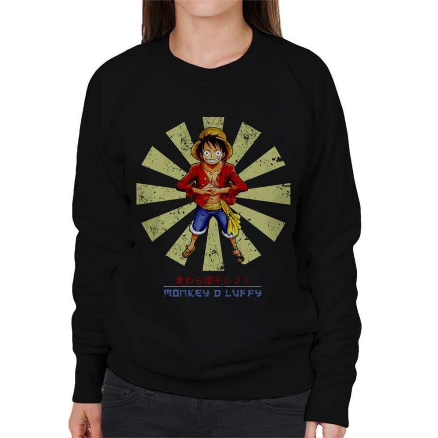 Monkey D Luffy Retro Japanese One Piece Women’s Sweatshirt