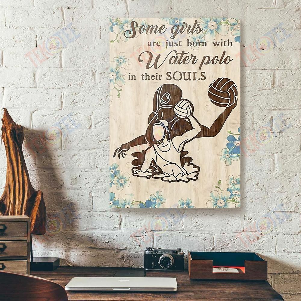 Canvas Wall Art Some Girls Are Just Born With Water Polo Vertical Canvas Wall Art Stunning� Living Room Bedroom Bathroom Home Decoration