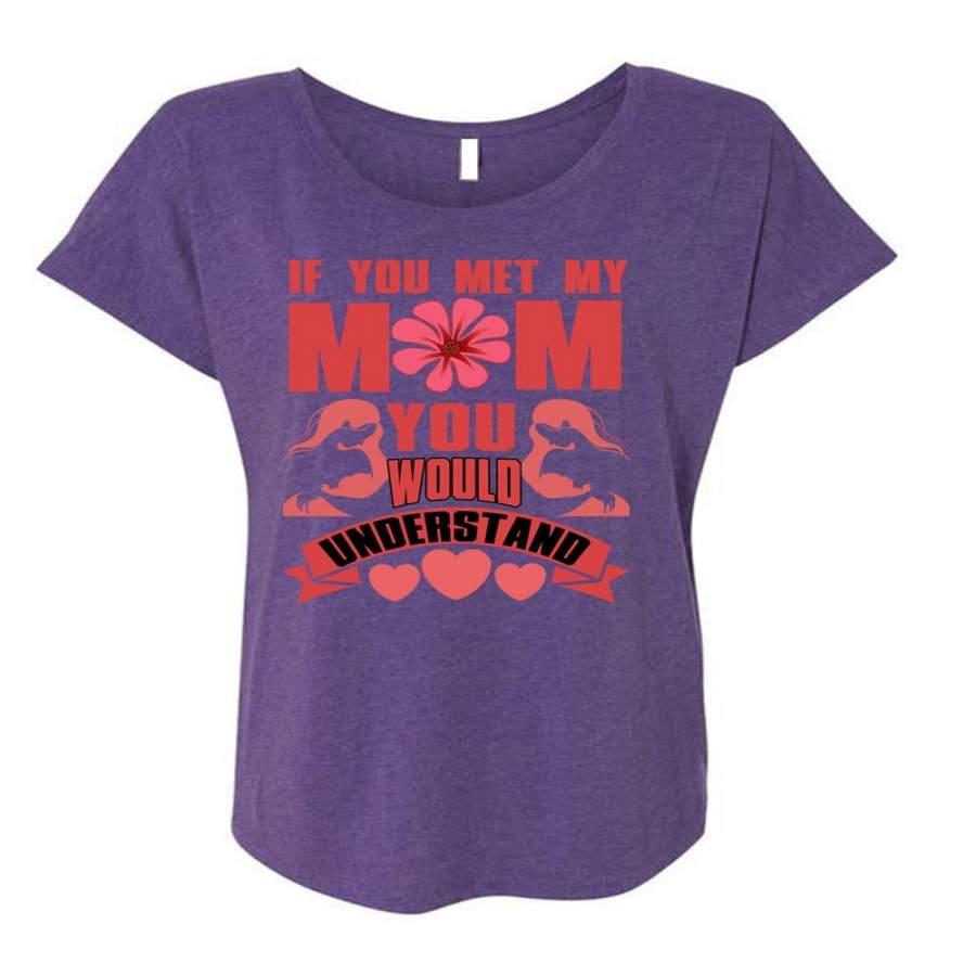 You Met My Mom T Shirt, You Would Understand T Shirt, Cool Shirt (Ladies’ Triblend Dolman Sleeve)