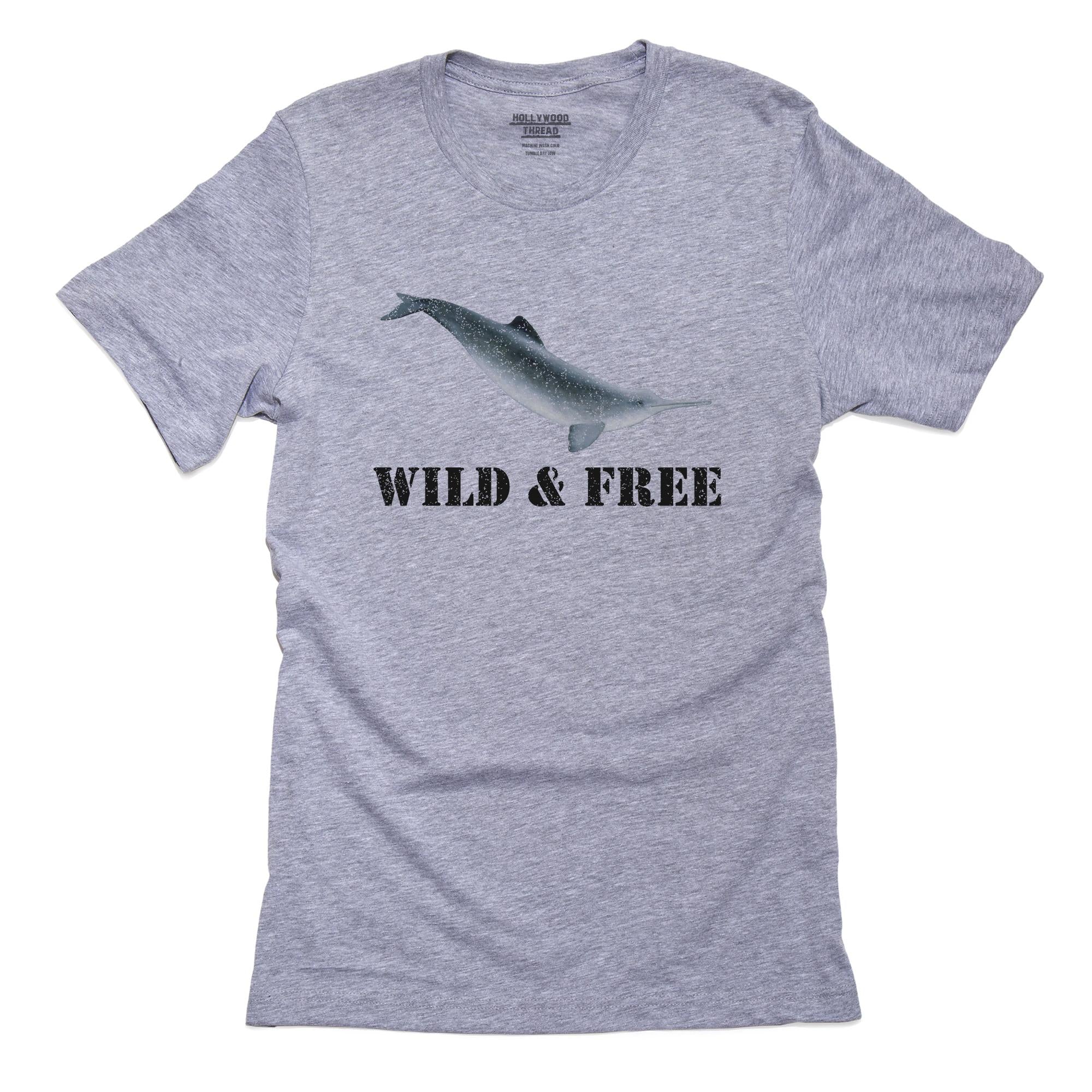 Indus River Dolphin – Endangered – Wild & Free T-Shirt, Framed Print, Pillow, Golf Towel