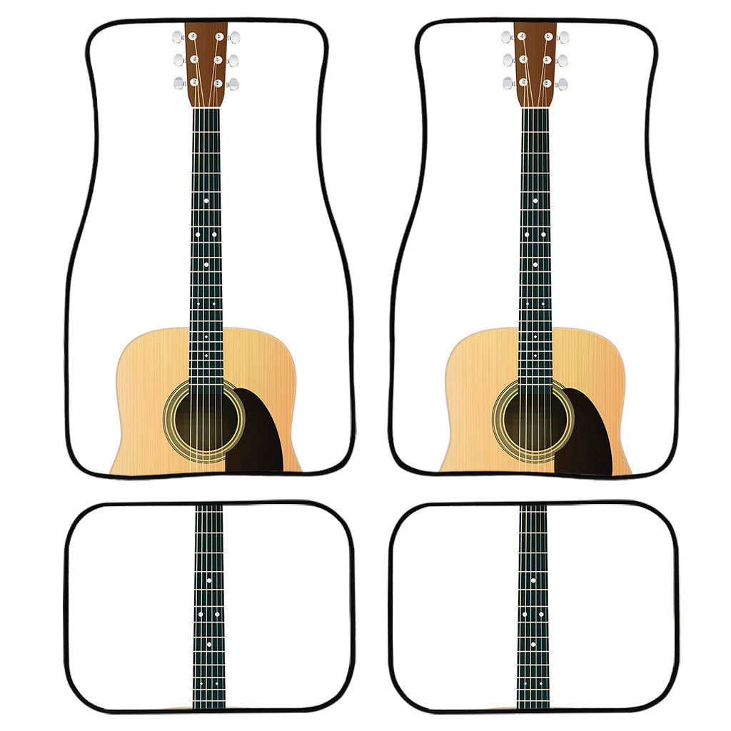 Acoustic Guitar Print Front And Back Car Floor Mats, Front Car Mat