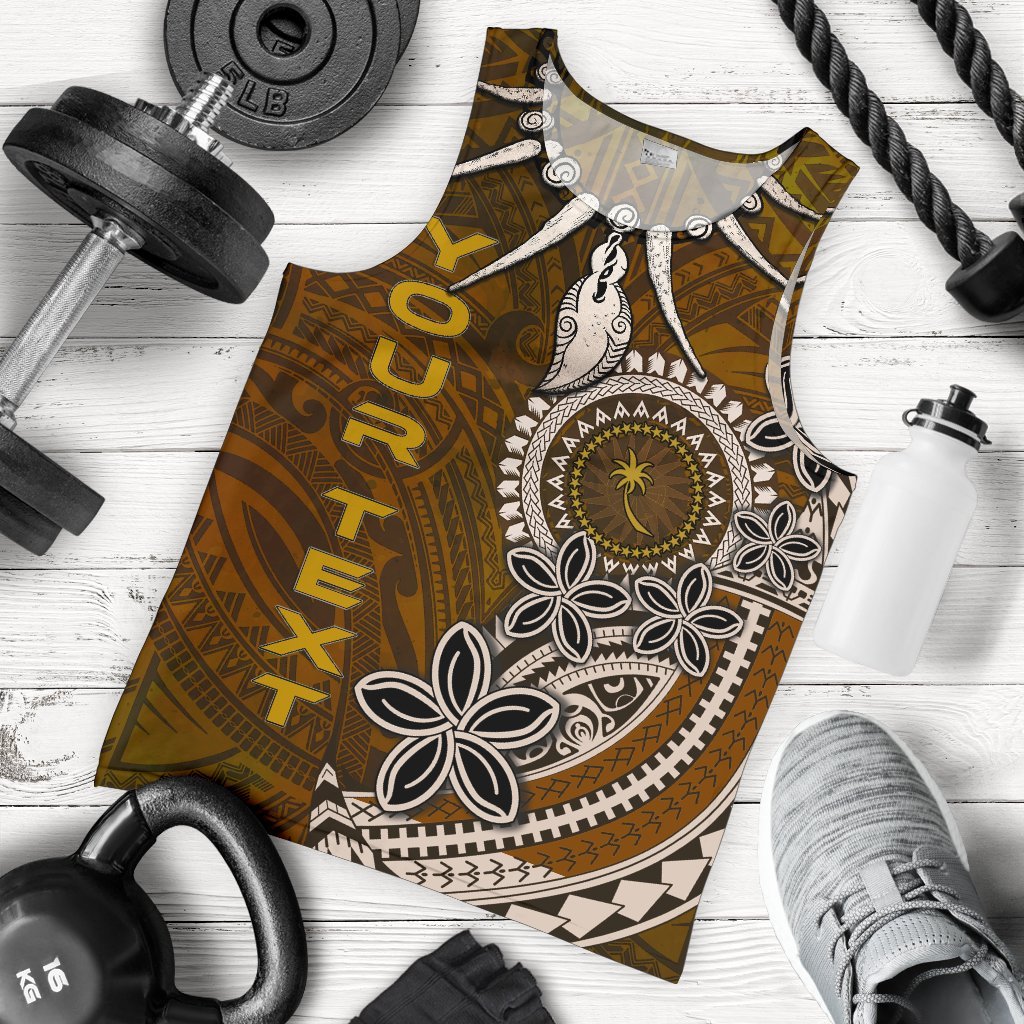 Chuuk Custom Personalised Men Tank Top – Polynesian Boar Tusk – BN39