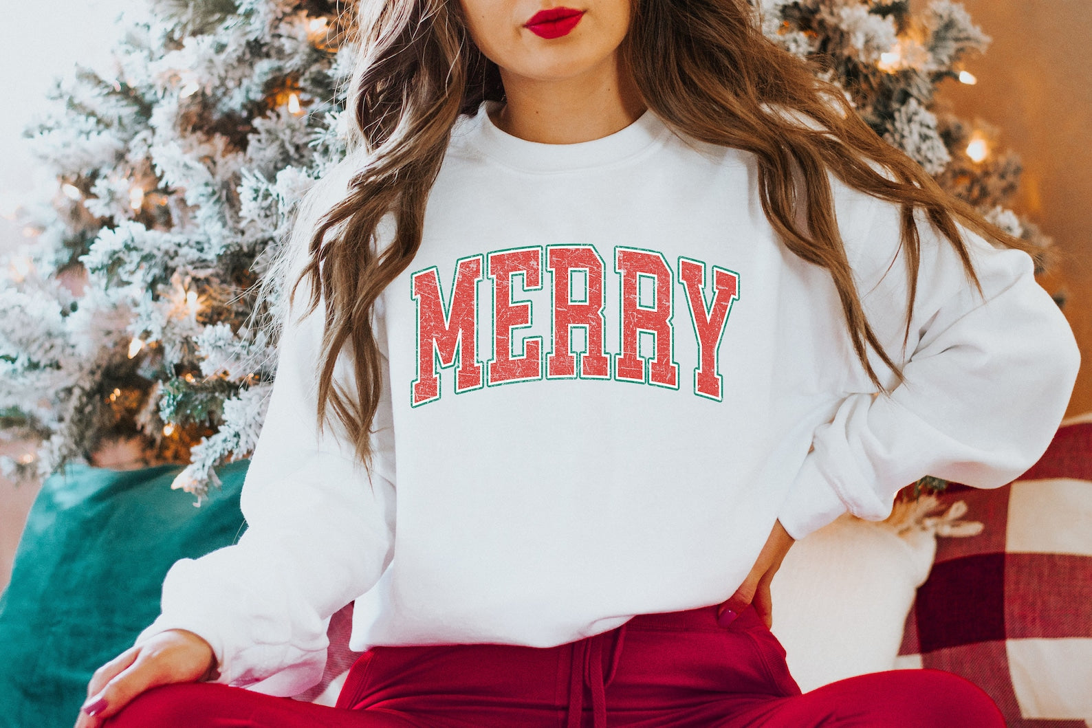 Merry Christmas Sweatshirt 2D Crewneck Sweatshirt All Over Print Sweatshirt For Women Sweatshirt For Men Sws4987