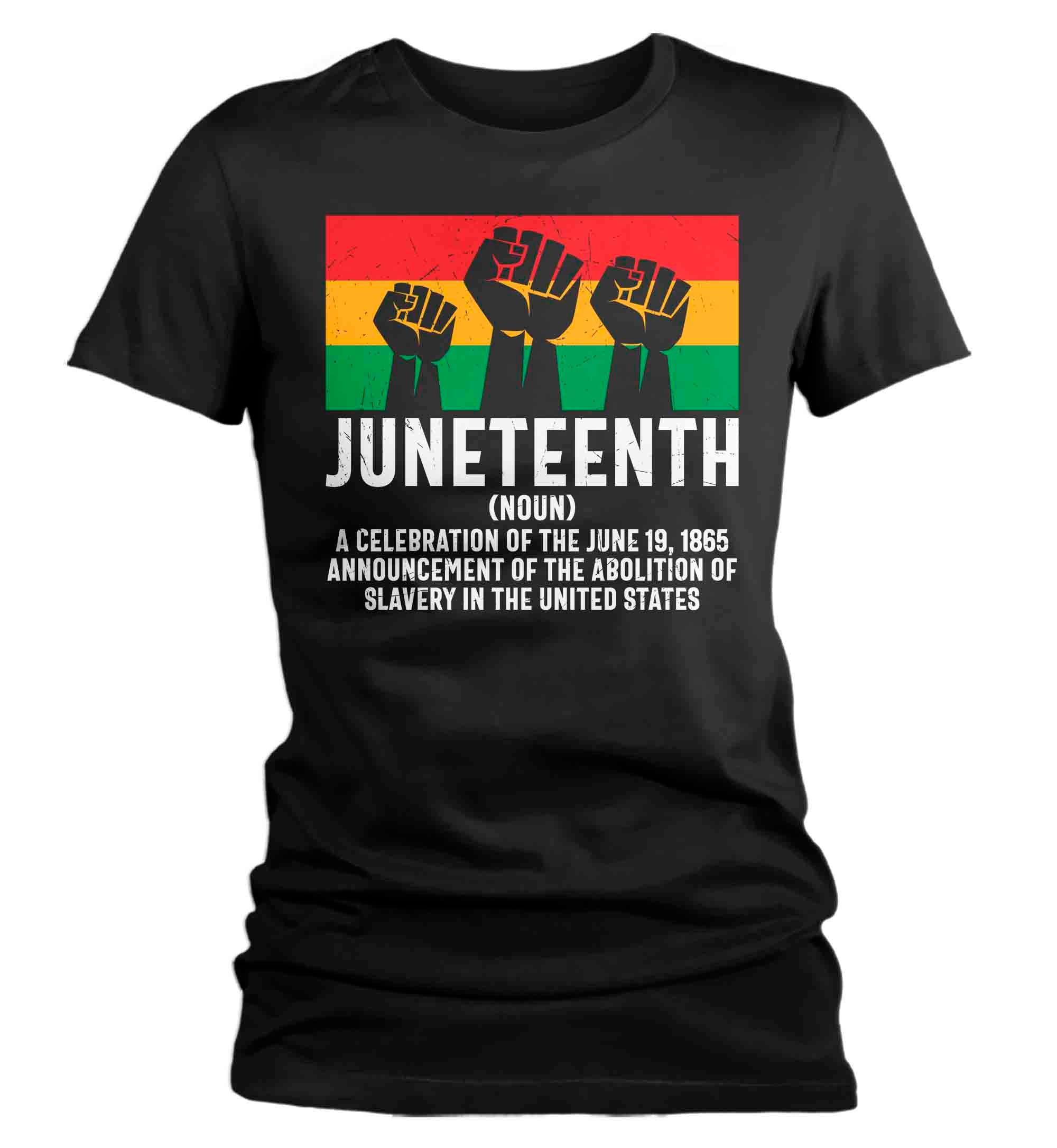 Women’S Juneteenth Shirt Definition T Shirt Black History Tee African Chains American Slavery 1865 Emancipation Day Tshirt Ladies Woman