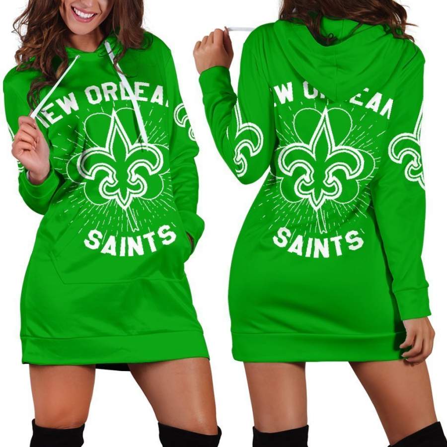 New Orleans Saints ST Patrick’s Day Hoodie Dress