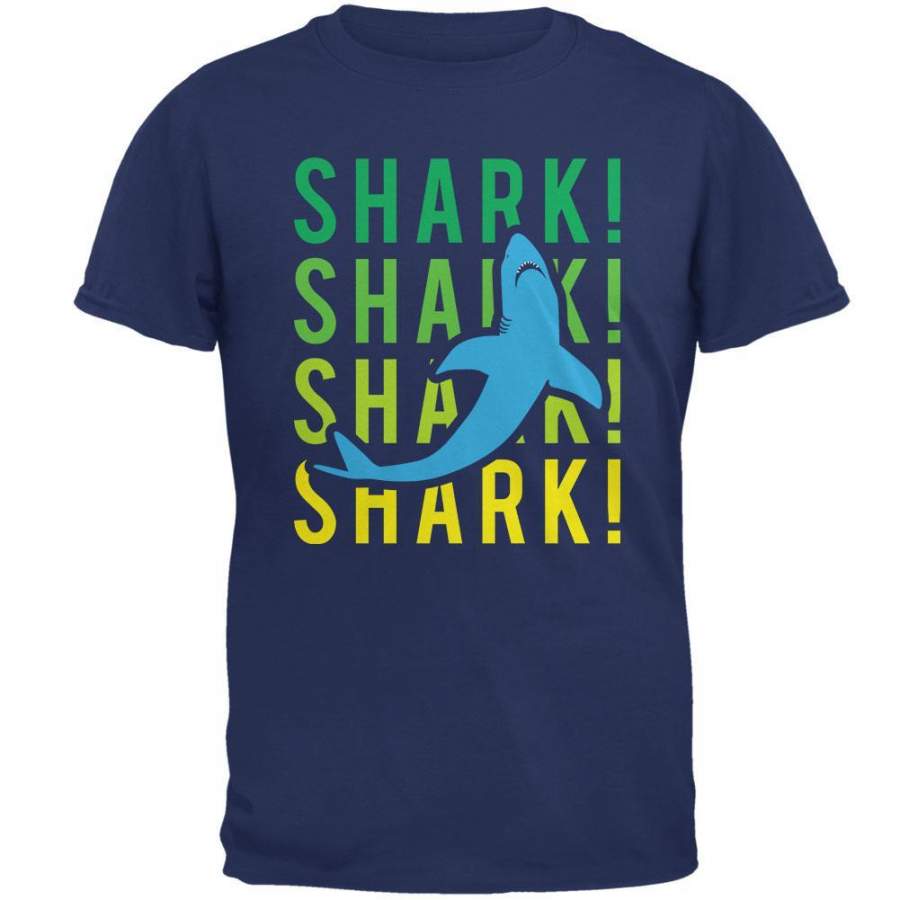 Shark Stacked Repeat Mens T Shirt