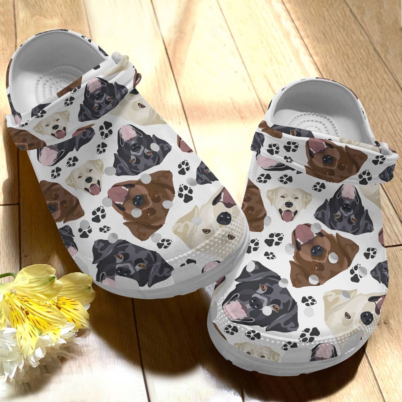 Dog Personalize Clog, Custom Name, Text, Fashion Style For Women, Men, Kid, Print 3D Labrador V4