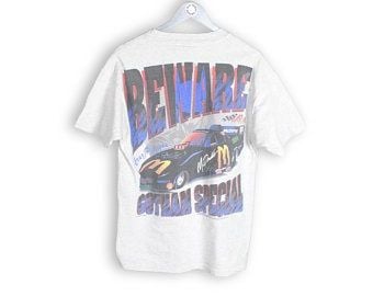 Vintage 1995 Nascar Mcdonalds X Batman T-shirt Gray  Wear Big Logo Deadstock  M Rare Retro Bat Auto  Hipster 90s 80s Dc 3978