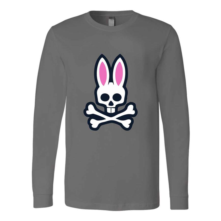 Bunny For Guys Rabbit Graphic Art Long Sleeve T-Shirt