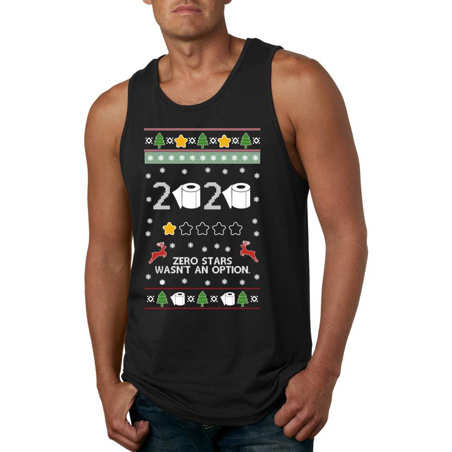 2020 Zero Stars Wasnt an Option Ugly Christmas Sweater Mens Graphic Tank Top