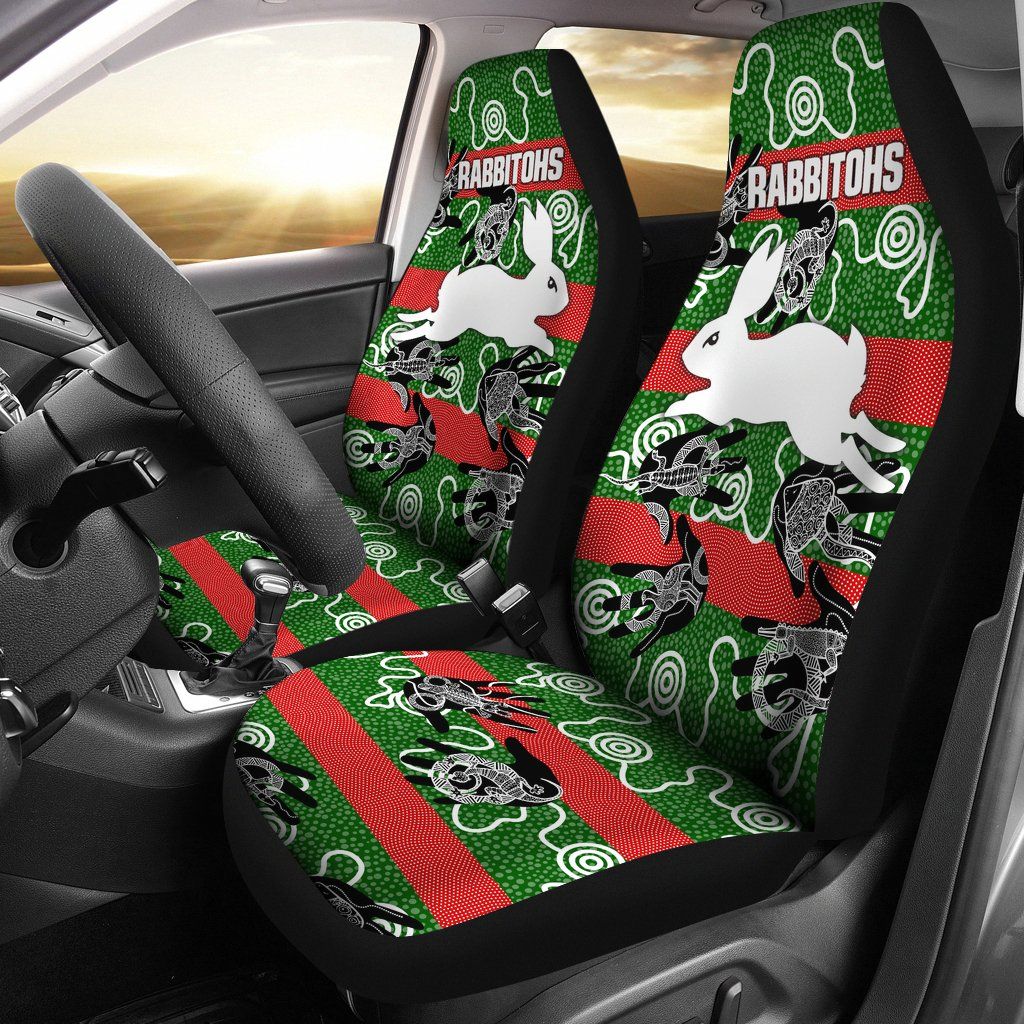 South Sydney Car Seat Covers Rabbitohs Indigenous – Animals Aboriginal TH5