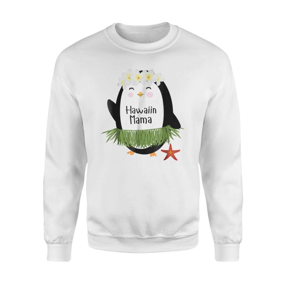 Hawaiin Mama Penguin Luau For Women Sweatshirt