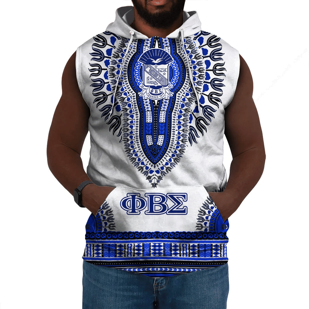 Fraternity Hoodie – Phi Beta Sigma Dashiki Sleeveless Hoodie