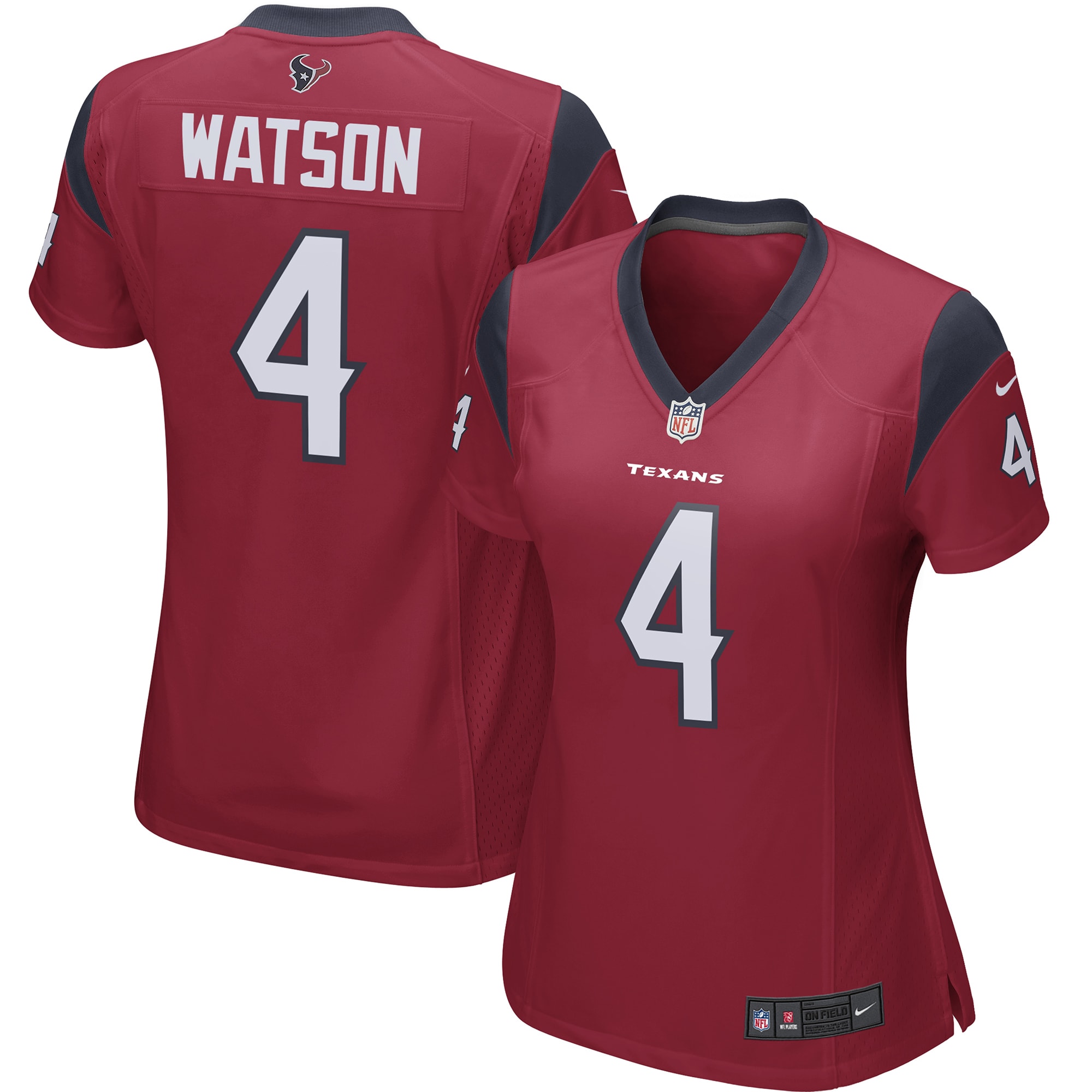 Deshaun Watson Houston Texans Women’s Player Game Jersey – Red