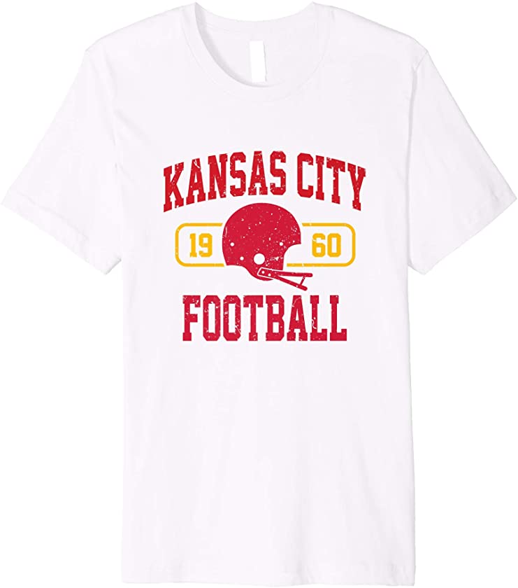 Kansas City Football Athletic Vintage Sports Team Fan Gift Premium T-Shirt