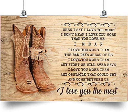 to My Love Horizontal Poster-I Love You The Most-Home Decoration Poster, Wall Poster, Home and Room Decoration, Gifts for Husband, Wife, Girlfriend, Boyfriend, Souvenirs.