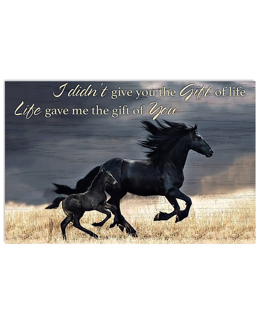 Horse Girl – Life Gave Me The Gift Of You Horizontal Canvas And Poster | Wall Decor Visual Art