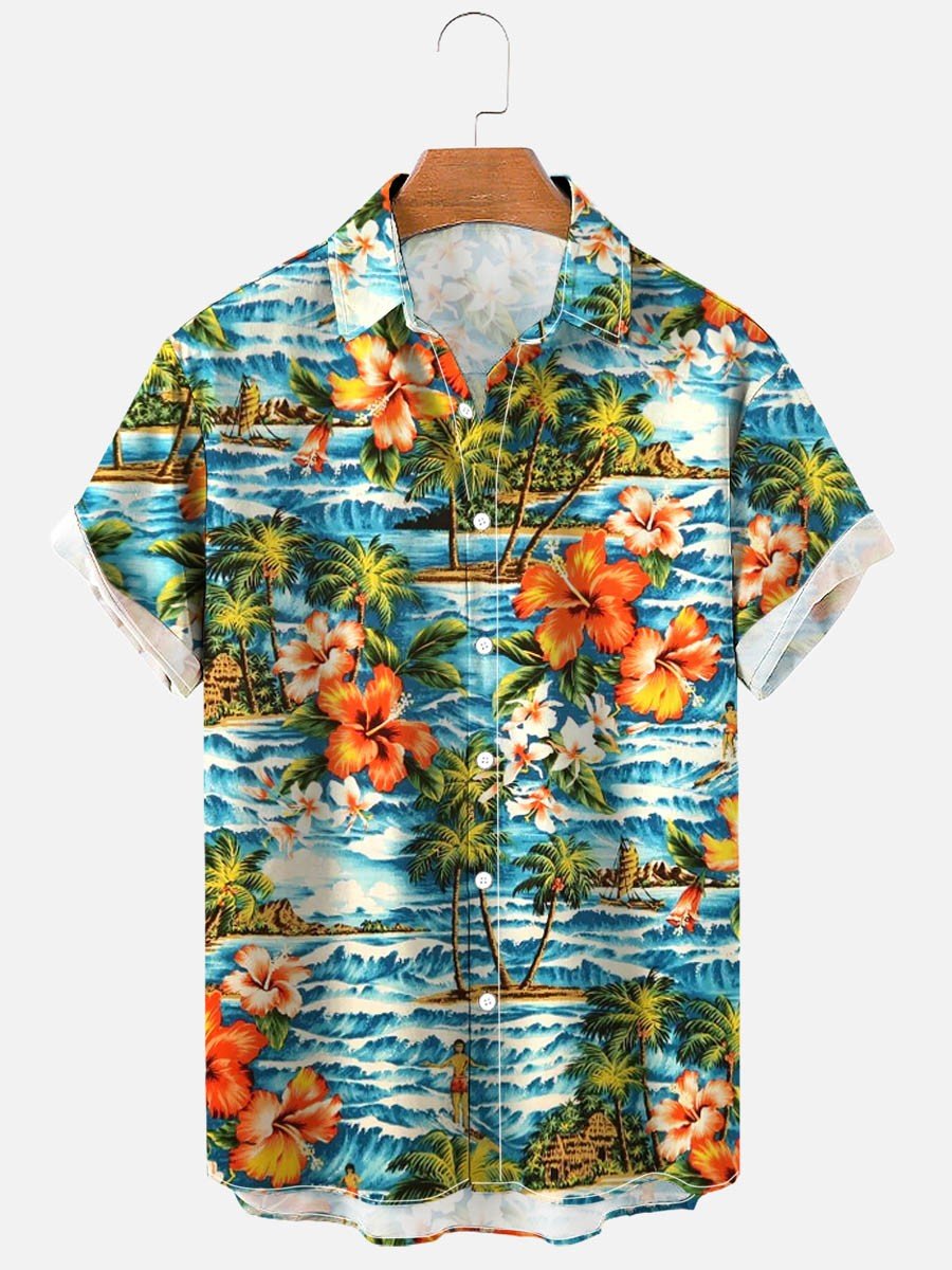 Men’S Leisure Vacation Hawaiian Shirt