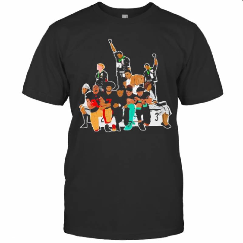 Colin Kaepernick 1968 Olympics Black Power Peaceful Protest Football T-Shirt