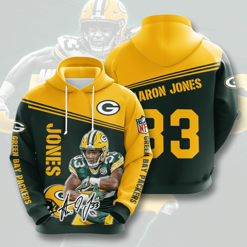 Sports Team Aaron Jones Green Bay Packers No219 Hoodie 3D Jacket 3D Pullover Zip Hoodie Dqh1130