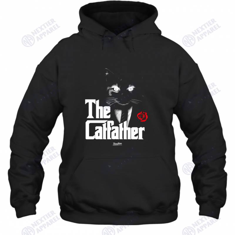 The Catfather Funny Cat Dad Tuxedo Cat Papa Novelty Themed (1) Hoodie