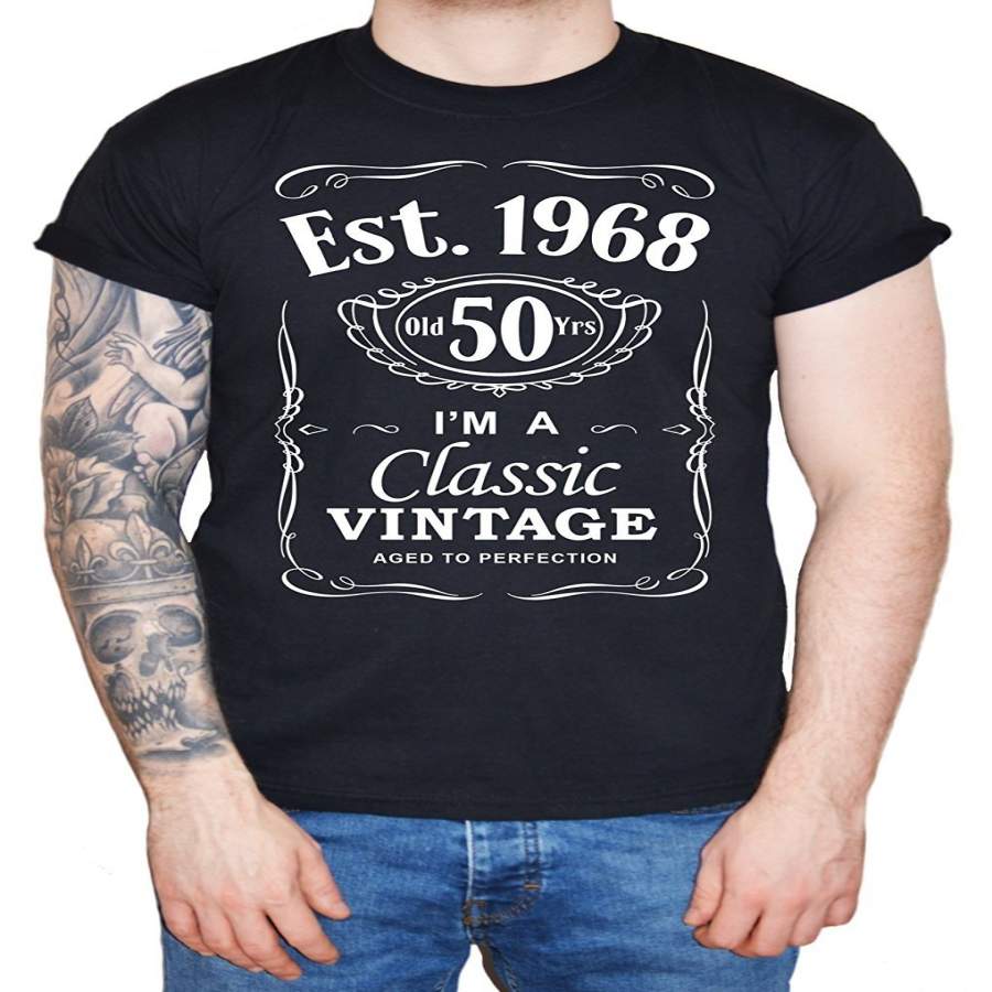 Dirty Fingers, 50Th Birthday, Est. 1968, Vintage Year Mens T-Shirt