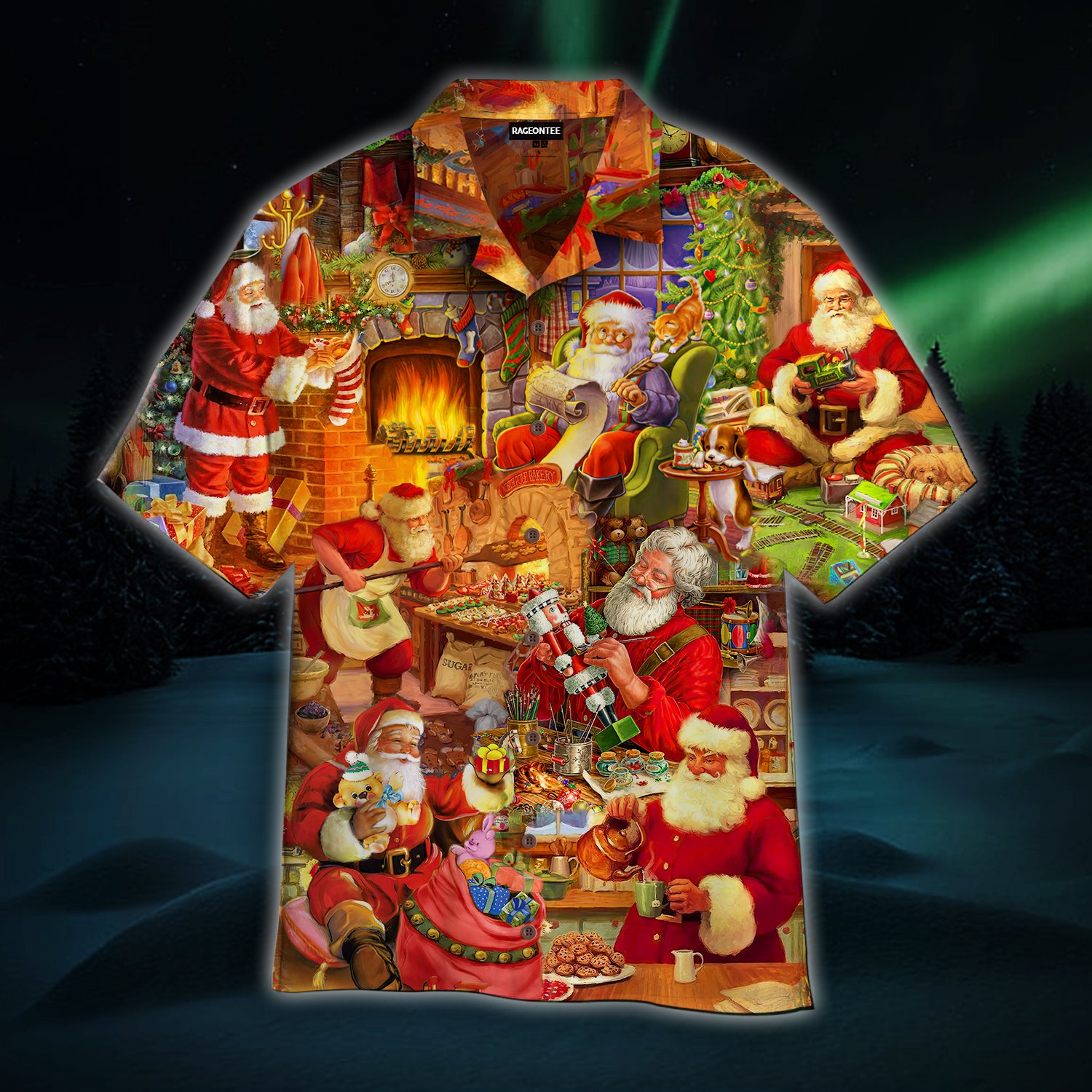 Enjoy Christmas Night With Santa Claus Hawaii Shirt For Men Women Adult Ha44837