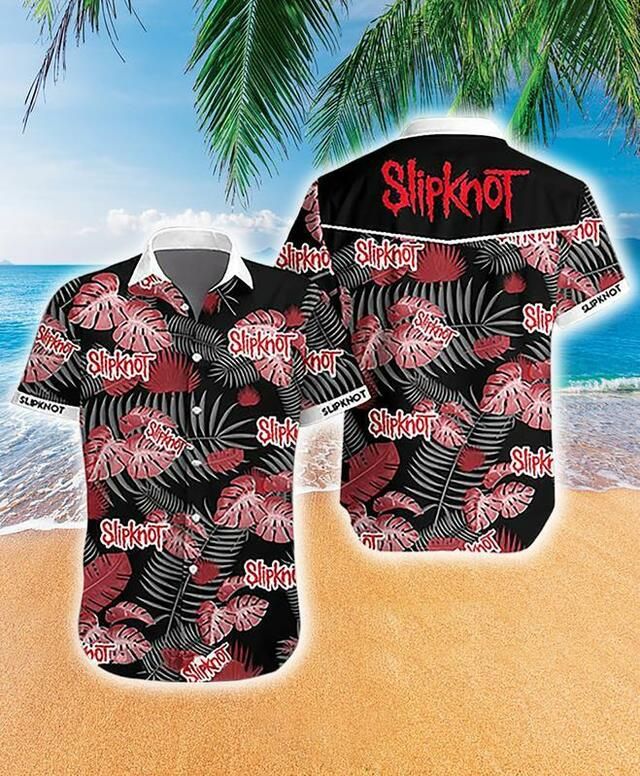 Slipknot Hawaii Iii Graphic Print Short Sleeve Hawaii Casual Shirt Ha19248