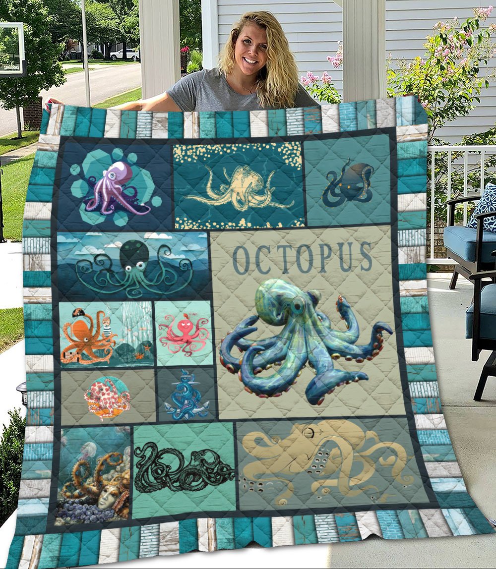 Viticstore™ Soft Cotton Lovely, Standard  Quilt, Octopus, Lovely Quilt, , All Sizes, All colors, 3D Printed, Standard Item.