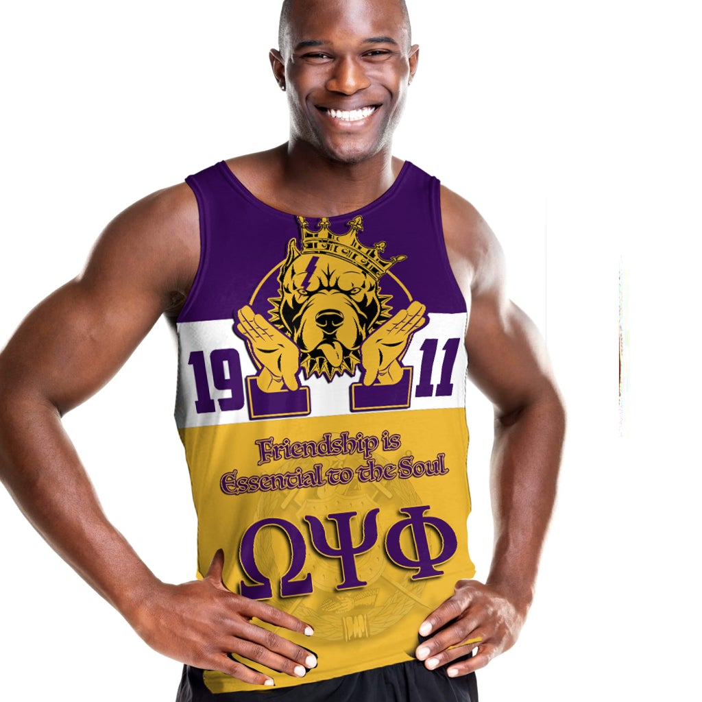 Omega Psi Phi Bulldog Men’S Tank Top Motto Lt6