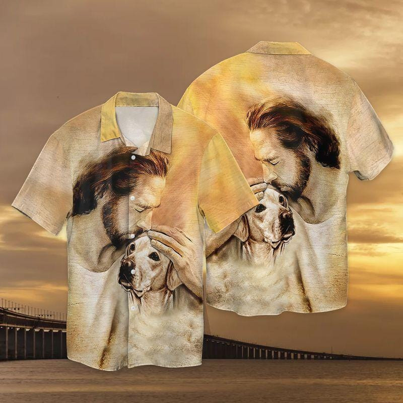 Christian Jesus Love Labrador Dog Hawaii Aloha Shirts Kv Ha36512