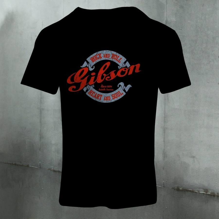 Gibson Guitar Vintage Fashion Men T-shirt