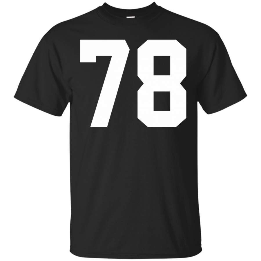 AGR 78 Sports Jersey Number T-Shirt for Team Fan Player 78